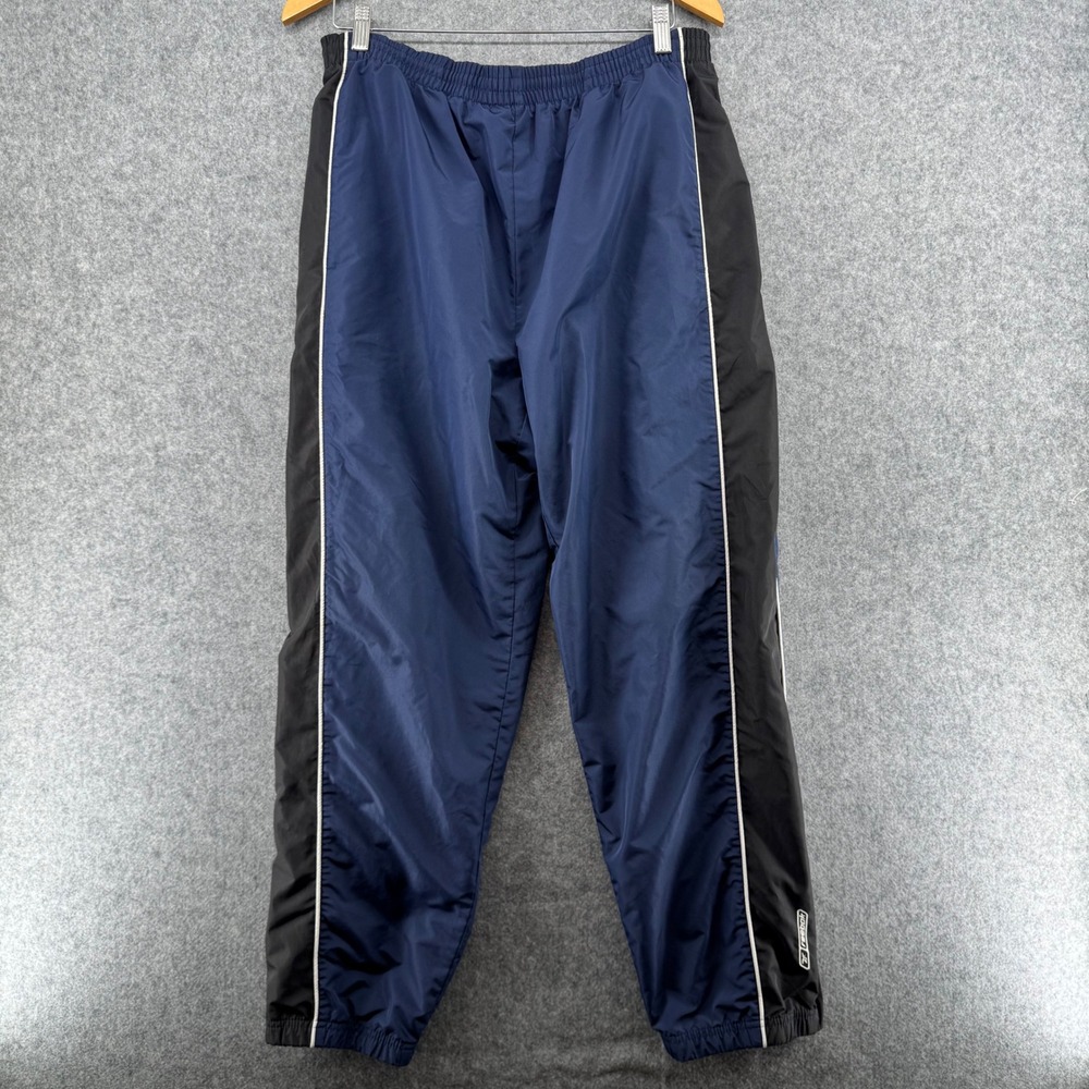 Reebok Windbreaker Pants Mens S 28" Inseam Navy Vintage Ankle Zip Track Pants
